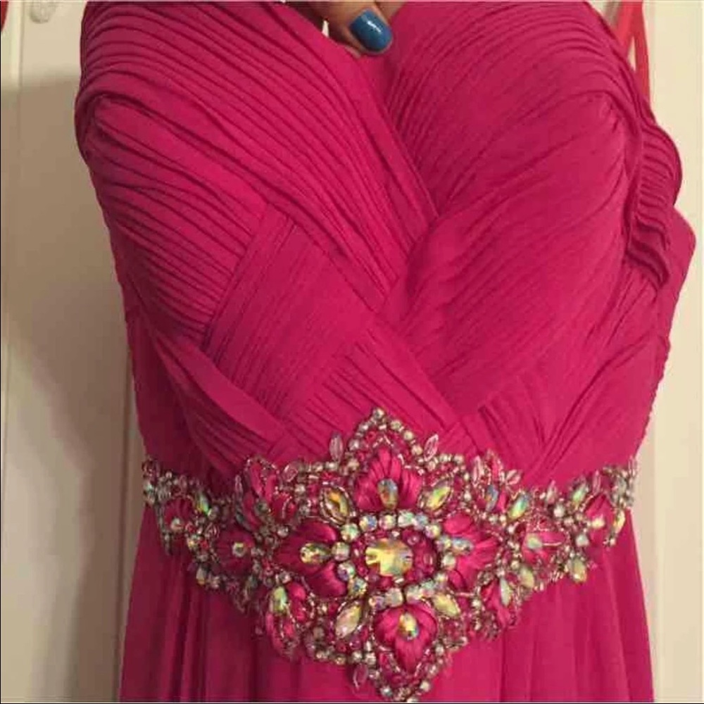 Pink strapless Prom Dress - Picture 3 of 4